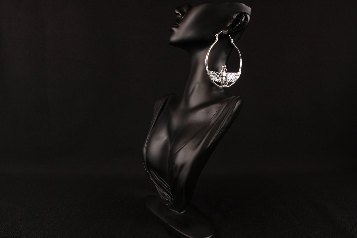 Scarab Silver Earring