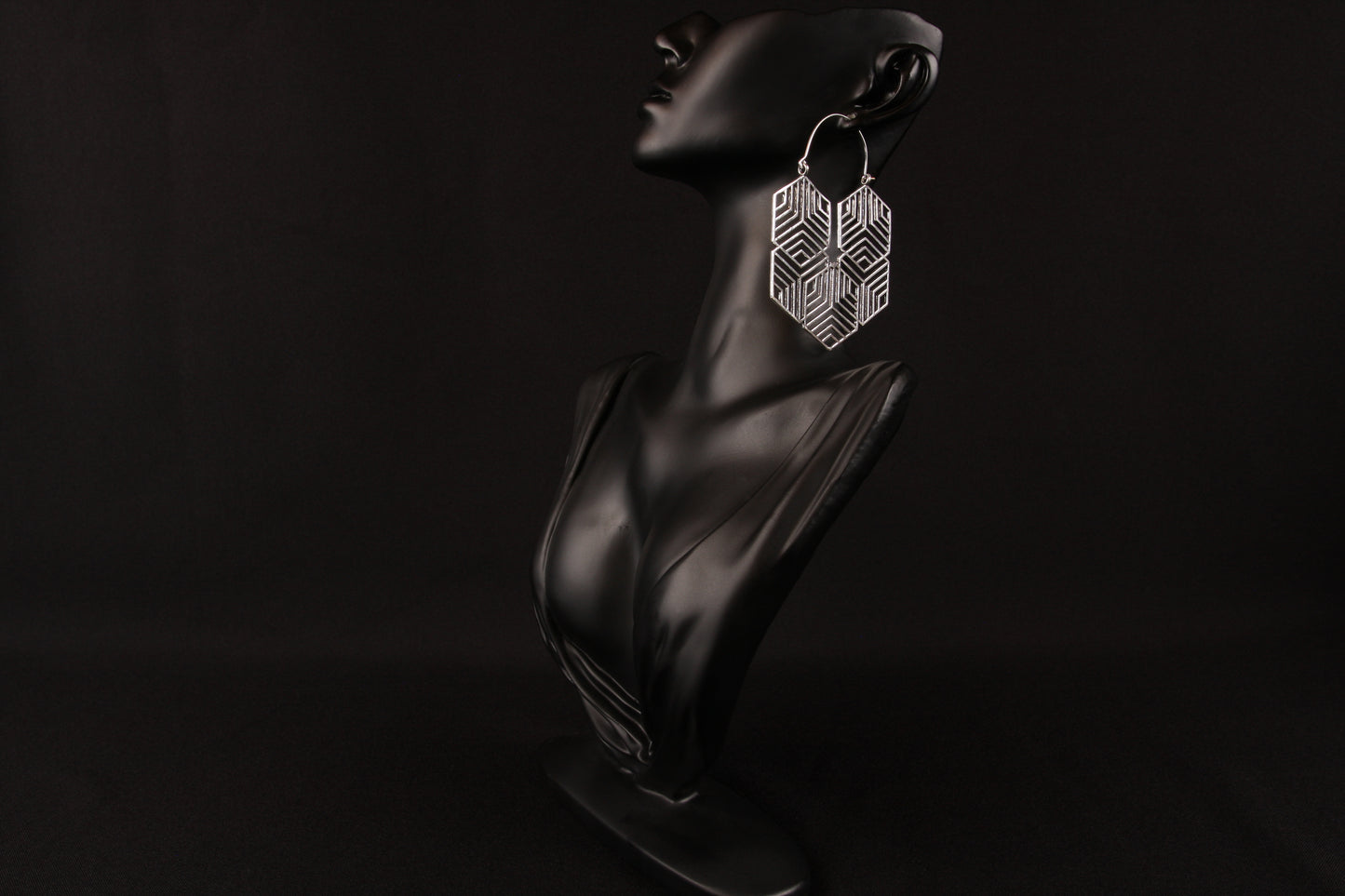Hex Gold Earring