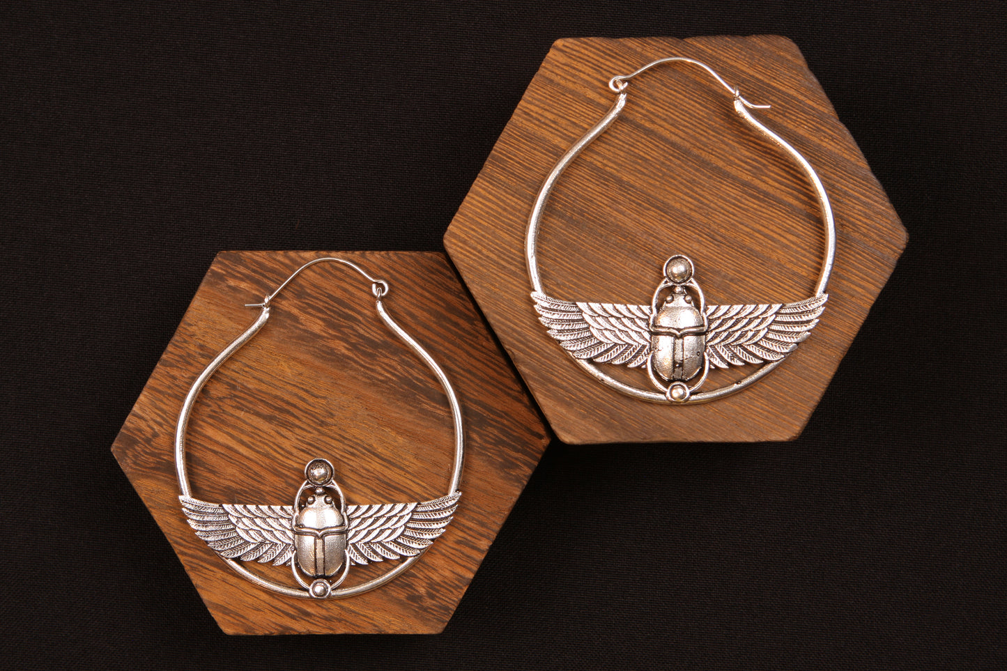 Scarab Silver Earring
