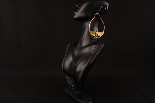 Scarab Gold Earring