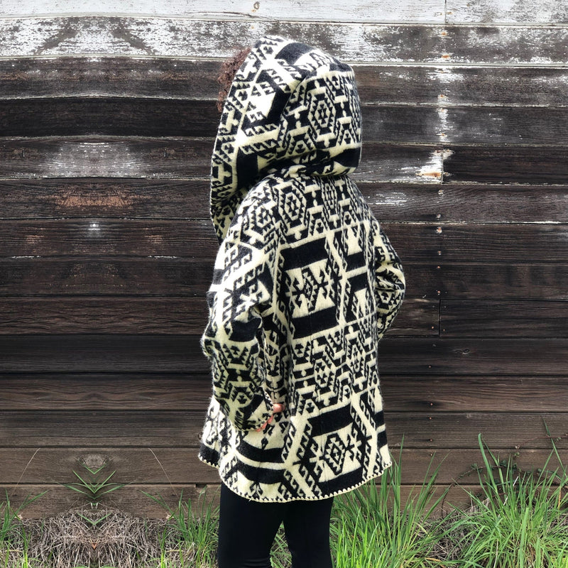 Ethnic Native Coat| Bohemian Hippie Coat| Black & White