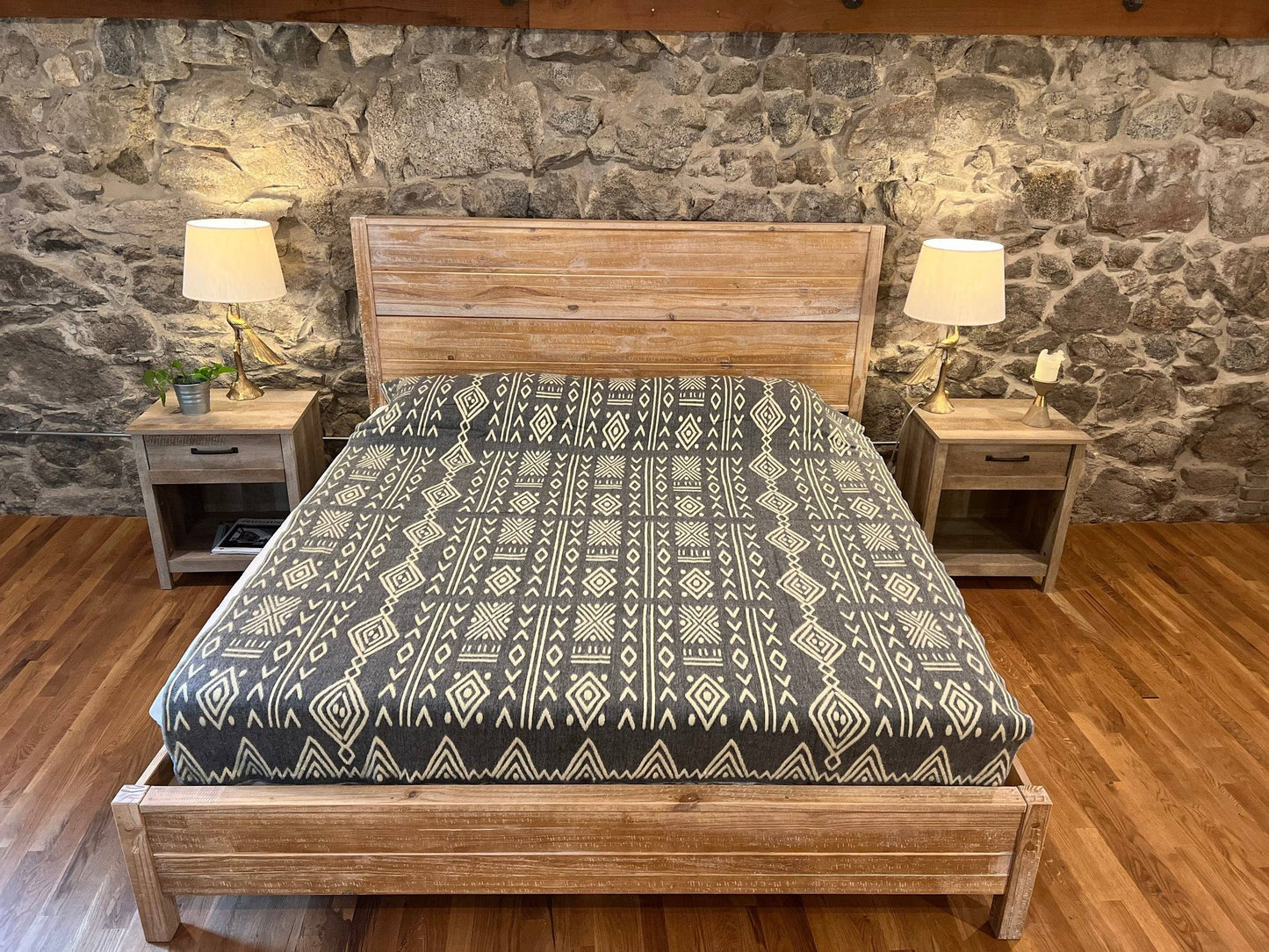 Mud Print King Size Blanket | Alpaca