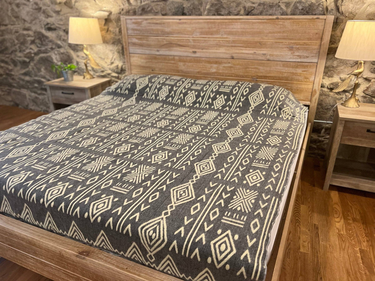 Mud Print King Size Blanket | Alpaca