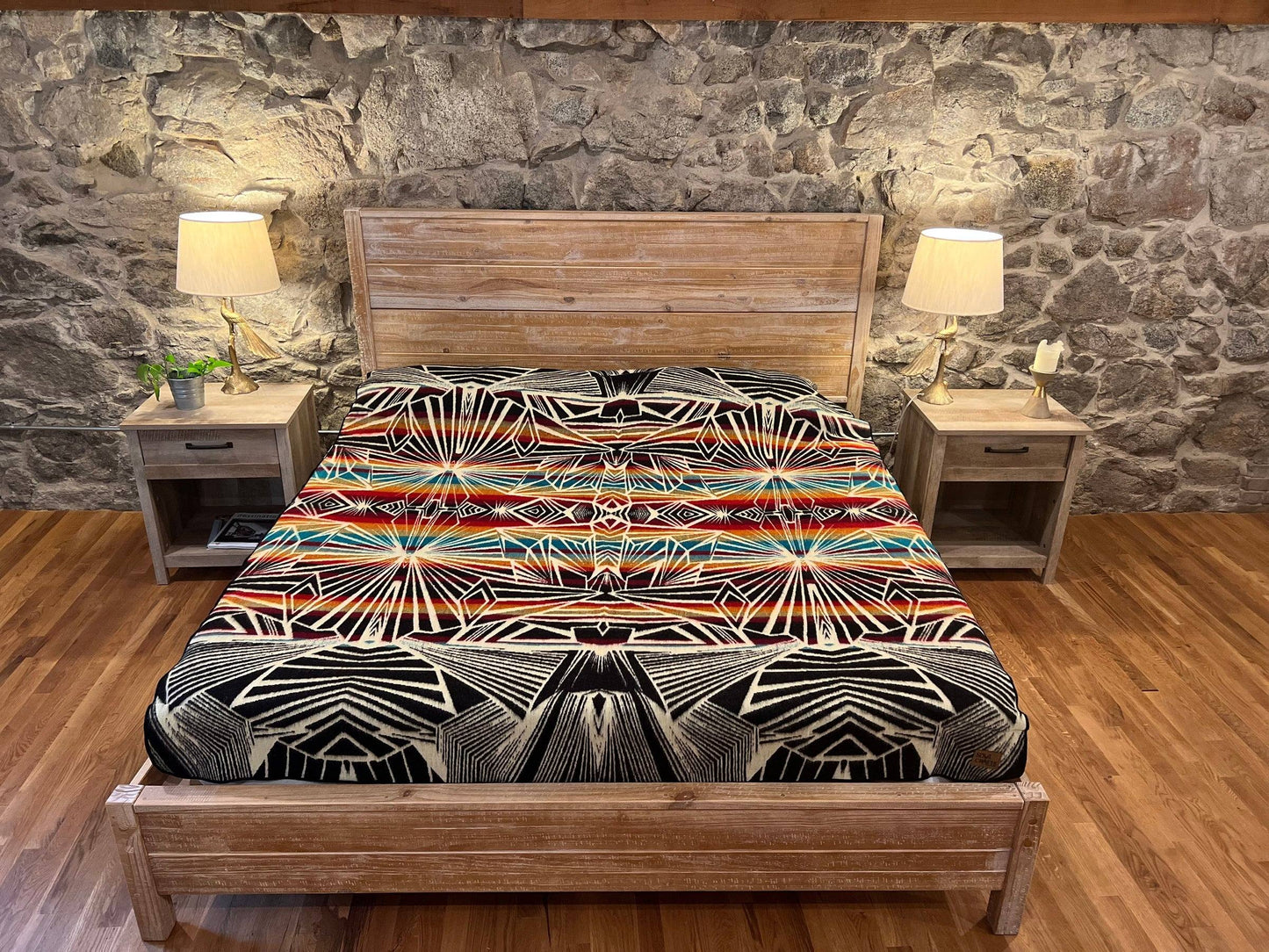 Crystals Rainbow King Size Blanket/ Alpaca