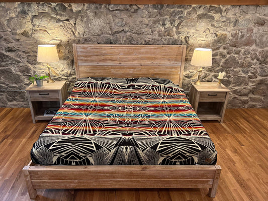 Crystals Rainbow King Size Blanket/ Alpaca