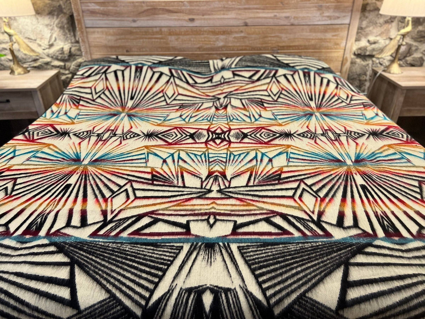 Crystals Rainbow King Size Blanket/ Alpaca