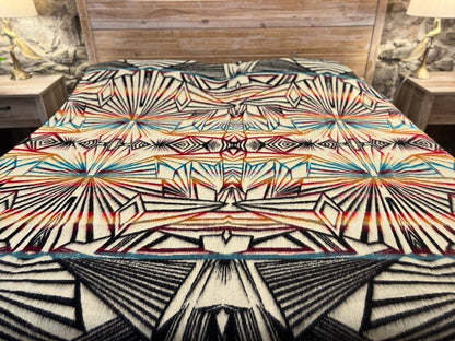 Crystals Rainbow King Size Blanket/ Alpaca
