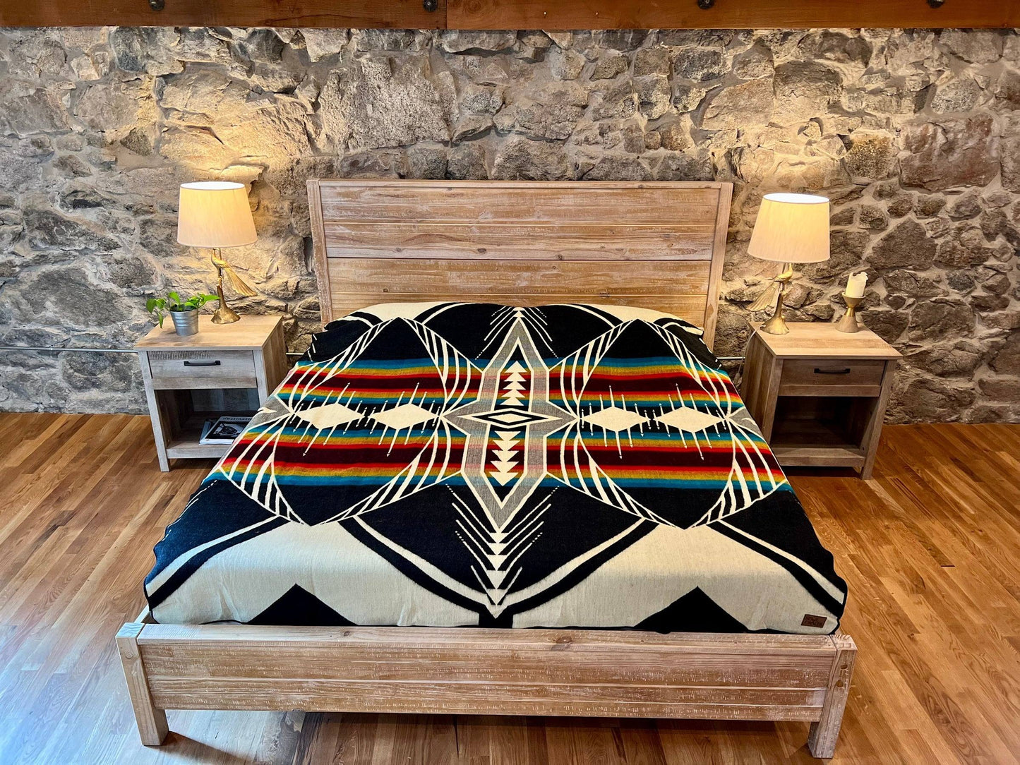 Rainbow King Size Blanket | Alpaca