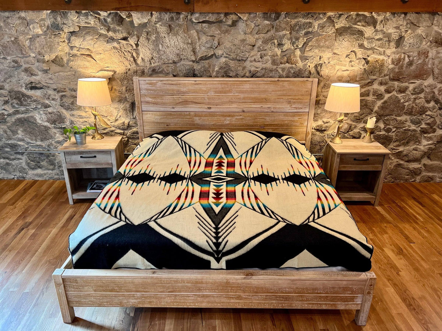 Rainbow King Size Blanket | Alpaca