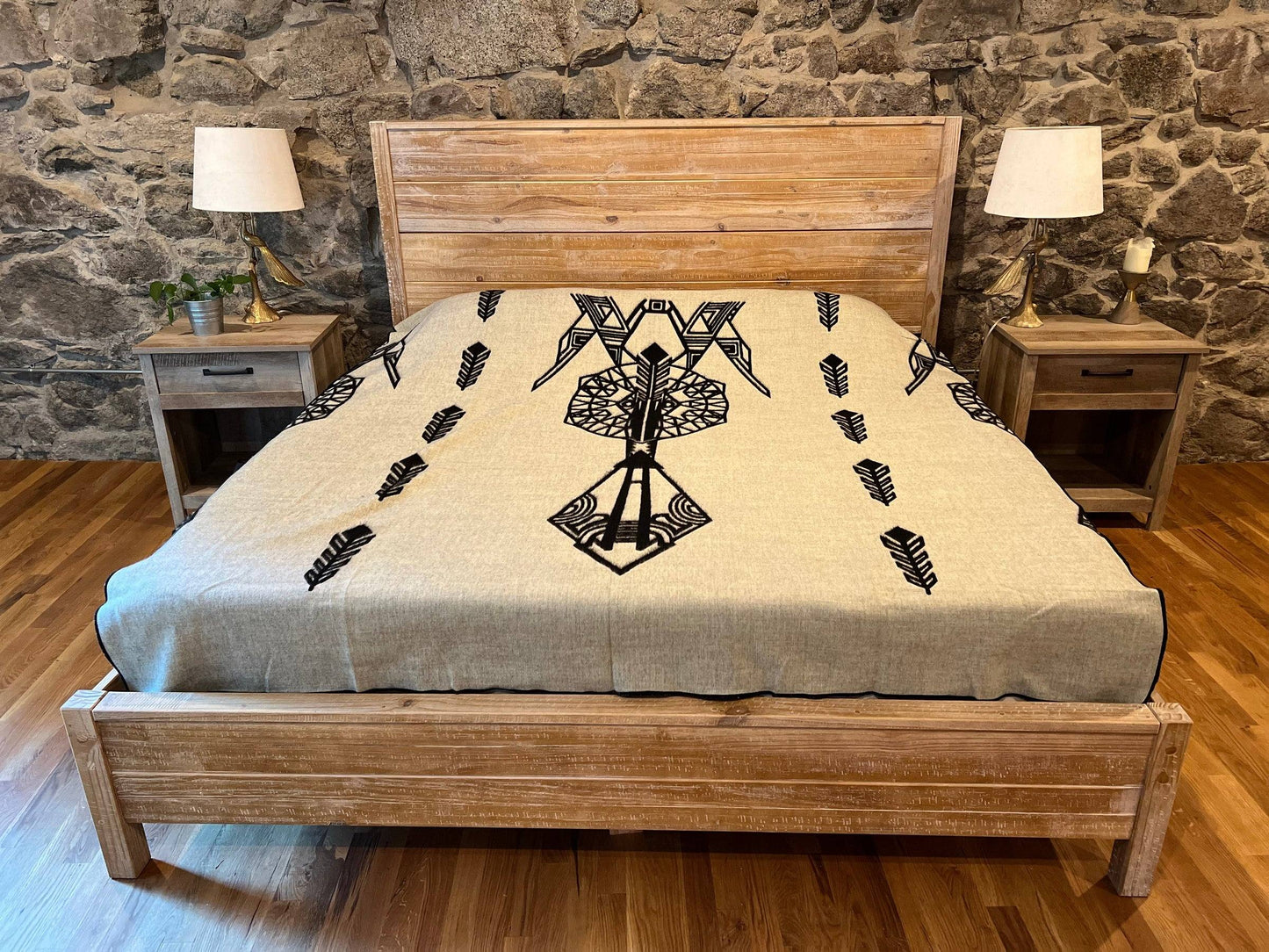 Arrow King Size Blanket/ Alpaca