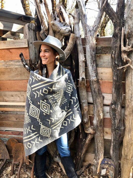 Mud Print Shawl | Alpaca