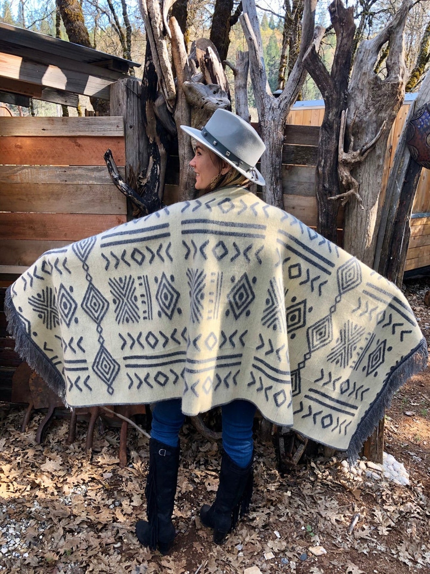 Mud Print Shawl | Alpaca