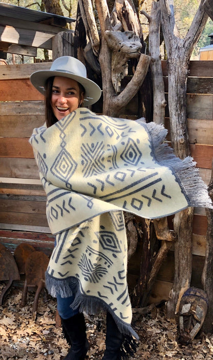 Mud Print Shawl | Alpaca